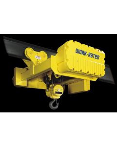 Acco Work-Rated, 10-Ton Electric Wire Rope Hoist, 15 fpm, 36 ft Lift, Motorized Trolley Mount